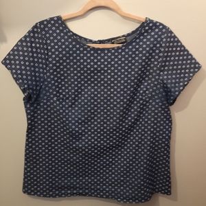 Stitch Fix Papermoon Chambray Eyelet Top cut out tag
